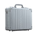 Aleon 15 inch Business Briefcase side view, in silver.